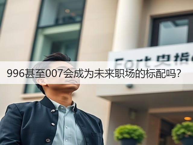 996甚至007会成为未来职场的标配吗?(图1) 996甚至007会成为未来职场的标配吗?(图1)