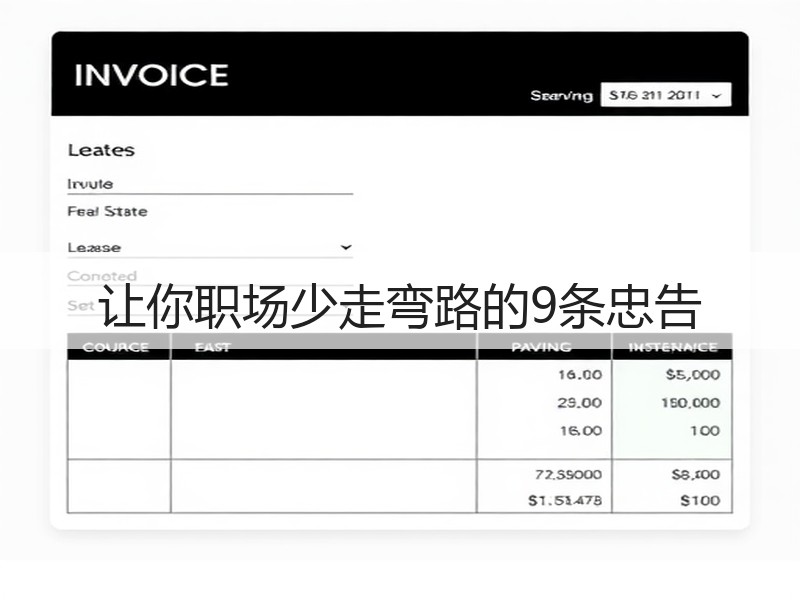让你职场少走弯路的9条忠告