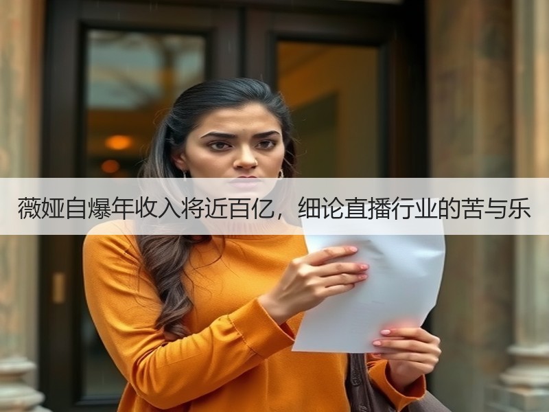 薇娅自爆年收入将近百亿，细论直播行业的苦与乐