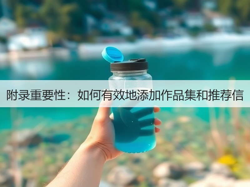 附录重要性：如何有效地添加作品集和推荐信