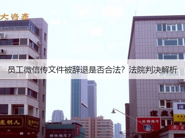 员工微信传文件被辞退是否合法?法院判决解析(图1) 员工微信传文件被辞退是否合法?法院判决解析(图1)