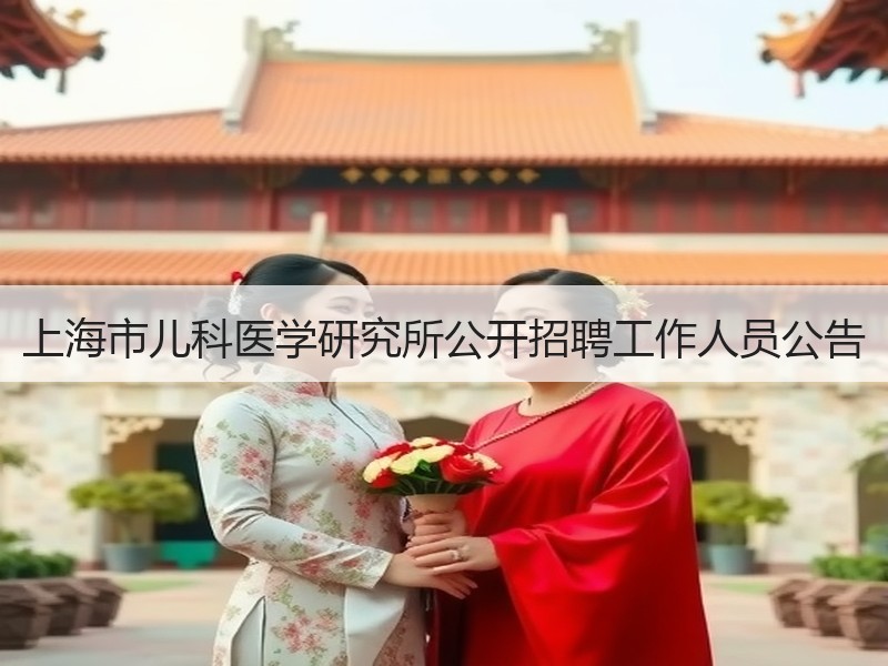 上海市儿科医学研究所公开招聘工作人员公告