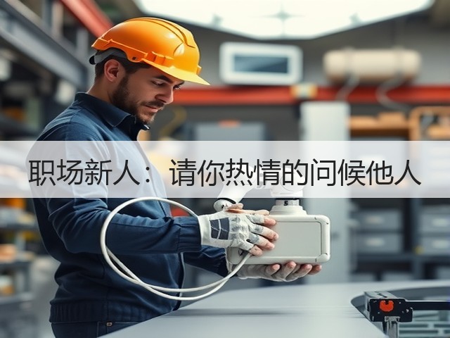 职场新人：请你热情的问候他人(图2)