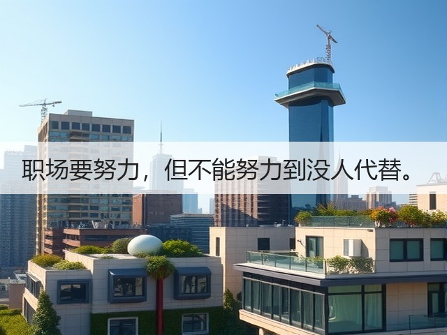 职场要努力,但不能努力到没人代替。(图1) 职场要努力,但不能努力到没人代替。(图1)