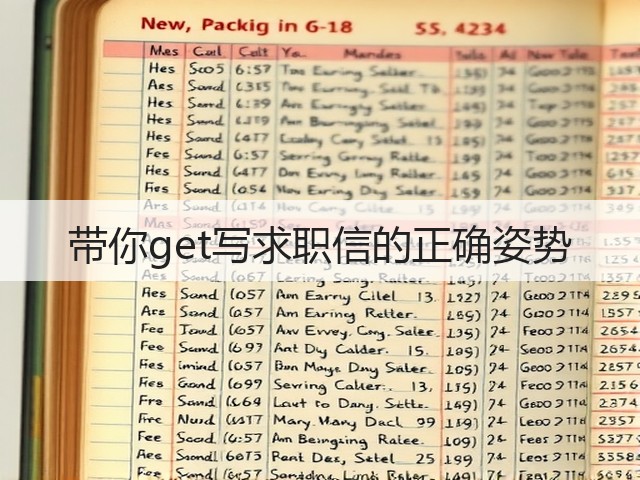 带你get写求职信的正确姿势(图1) 带你get写求职信的正确姿势(图1)