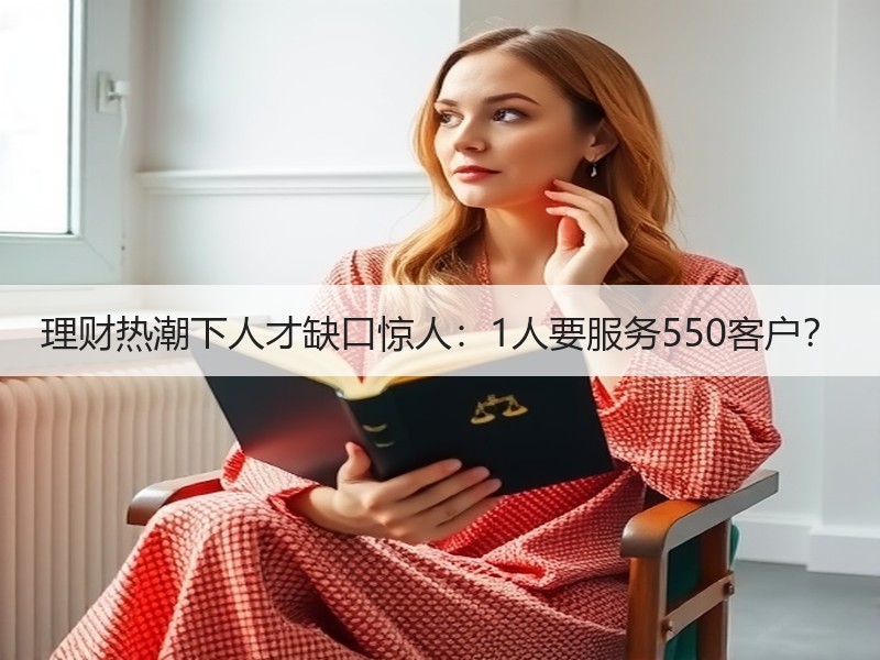 理财热潮下人才缺口惊人：1人要服务550客户？