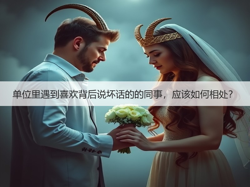 单位里遇到喜欢背后说坏话的的同事，应该如何相处？