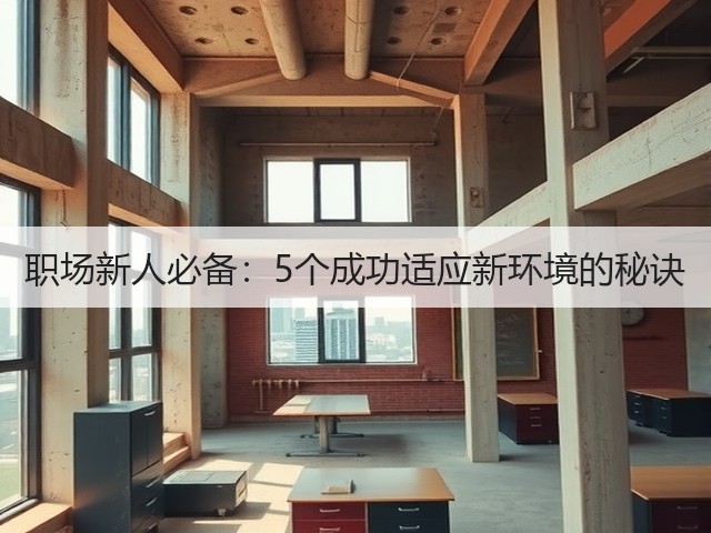 职场新人必备:5个成功适应新环境的秘诀(图3) 职场新人必备:5个成功适应新环境的秘诀(图3)