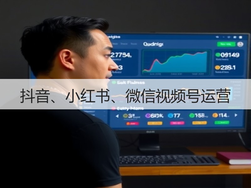 抖音、小红书、微信视频号运营