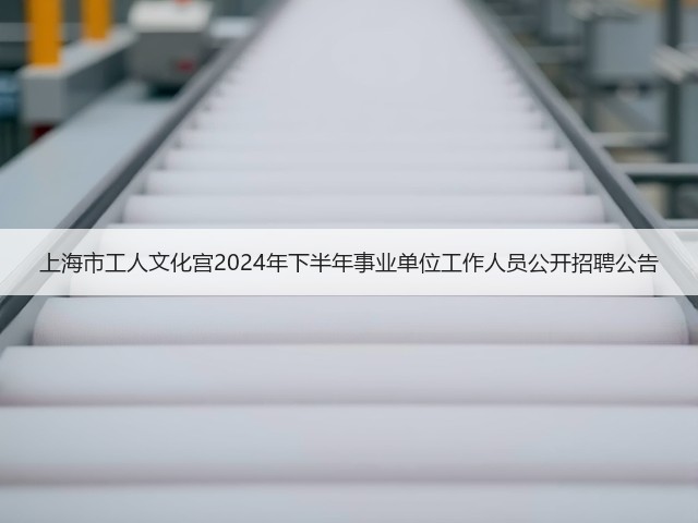 上海市工人文化宫2024年下半年事业单位工作人员公开招聘公告(图2)