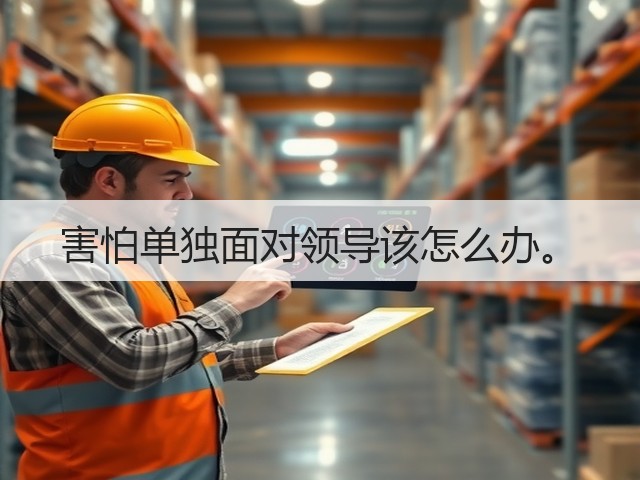 害怕单独面对领导该怎么办。(图2) 害怕单独面对领导该怎么办。(图2)