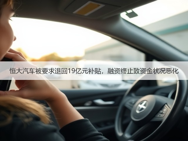 恒大汽车被要求退回19亿元补贴,融资终止致资金状况恶化(图1) 恒大汽车被要求退回19亿元补贴,融资终止致资金状况恶化(图1)