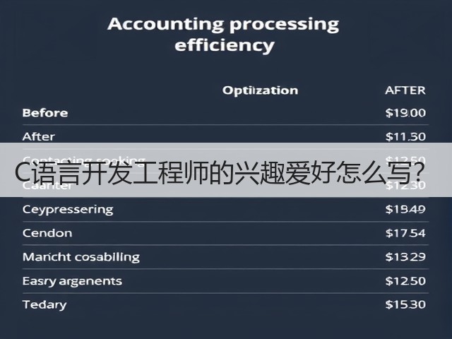 C语言开发工程师的兴趣爱好怎么写?(图3) C语言开发工程师的兴趣爱好怎么写?(图3)