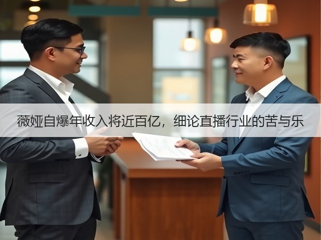 薇娅自爆年收入将近百亿,细论直播行业的苦与乐(图3) 薇娅自爆年收入将近百亿,细论直播行业的苦与乐(图3)