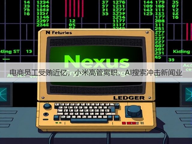 电商员工受贿近亿,小米高管离职,AI搜索冲击新闻业(图1) 电商员工受贿近亿,小米高管离职,AI搜索冲击新闻业(图1)