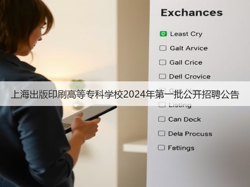 上海出版印刷高等专科学校2024年第一批公开招聘公告