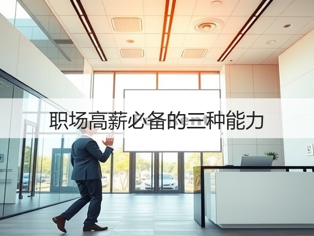职场高薪必备的三种能力(图1)