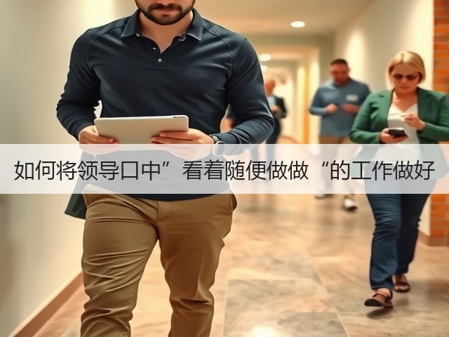 如何将领导口中”看着随便做做“的工作做好(图3) 如何将领导口中”看着随便做做“的工作做好(图3)