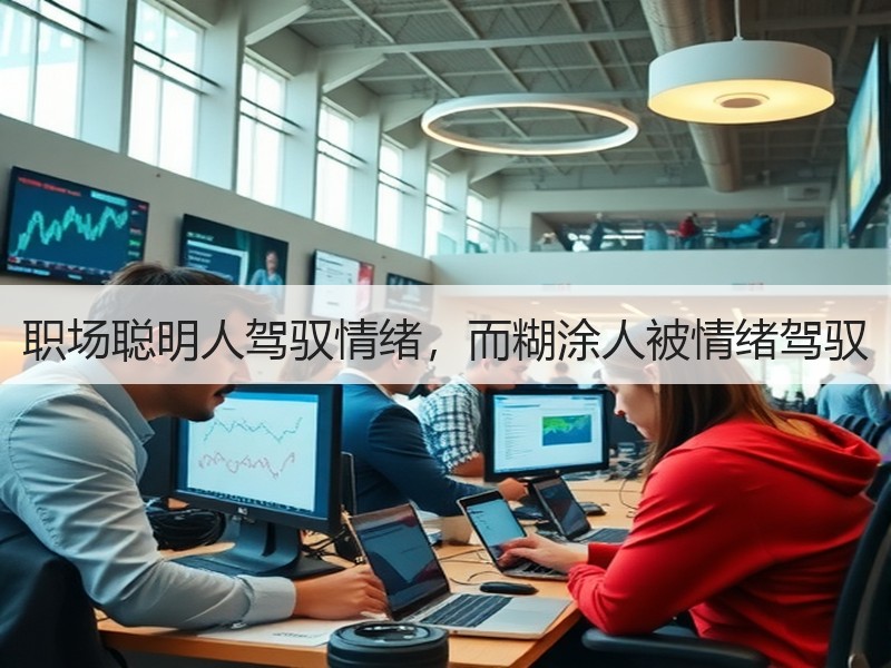 职场聪明人驾驭情绪，而糊涂人被情绪驾驭