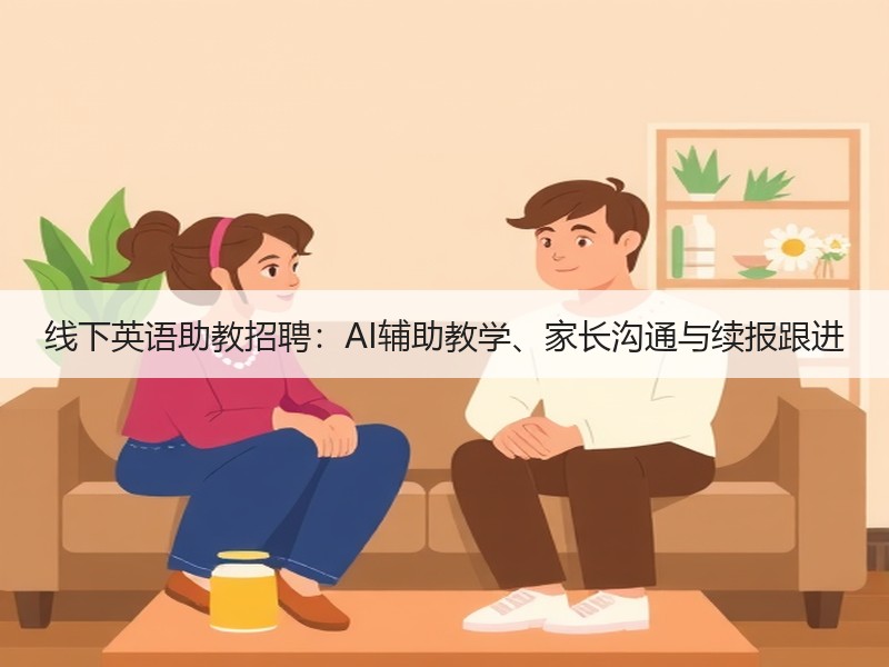 线下英语助教招聘：AI辅助教学、家长沟通与续报跟进