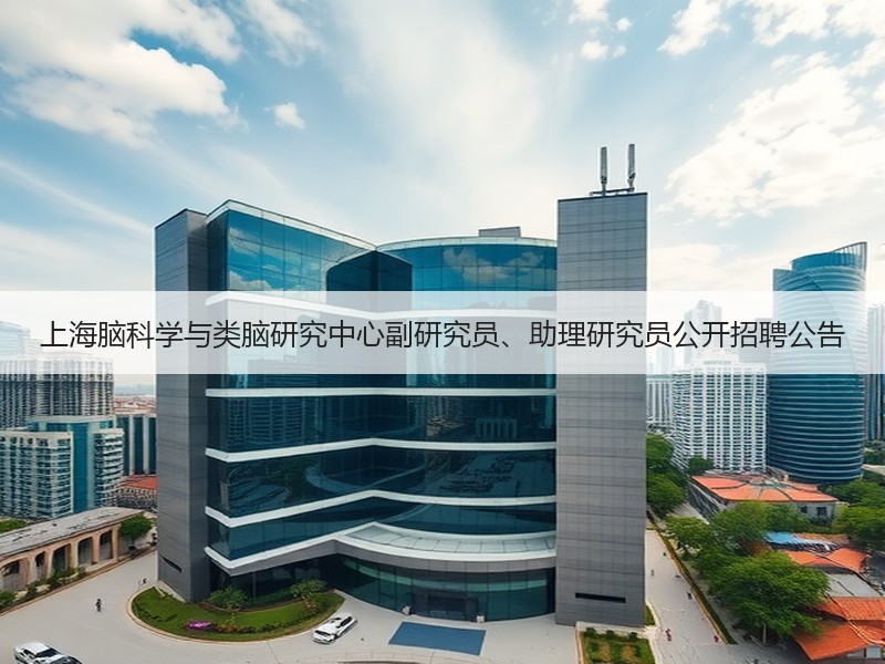 上海脑科学与类脑研究中心副研究员、助理研究员公开招聘公告