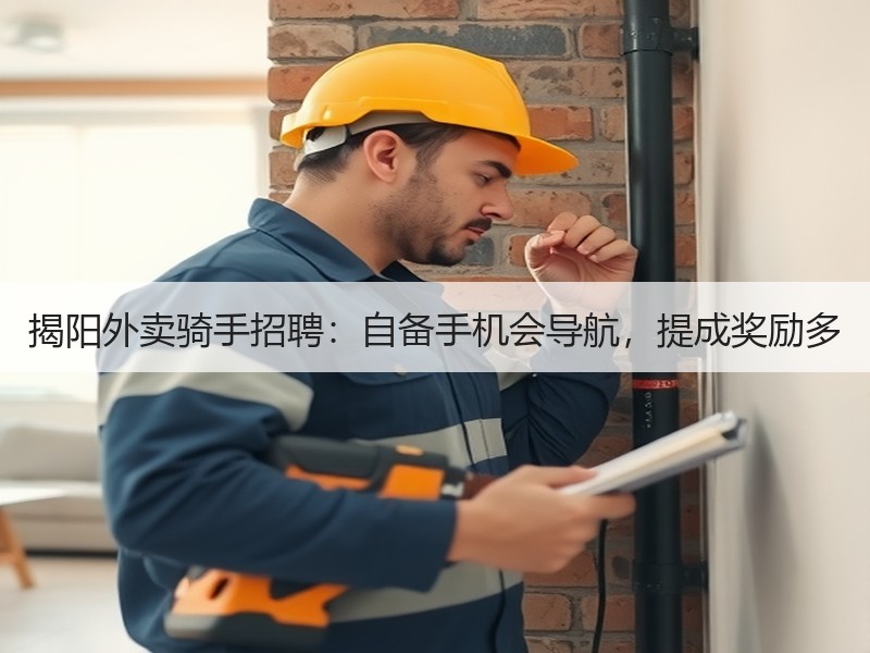 揭阳外卖骑手招聘：自备手机会导航，提成奖励多