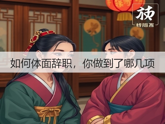 如何体面辞职,你做到了哪几项(图2) 如何体面辞职,你做到了哪几项(图2)