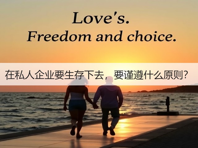 在私人企业要生存下去，要谨遵什么原则？(图2)