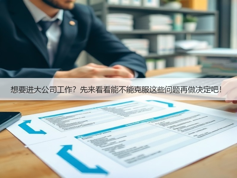 想要进大公司工作？先来看看能不能克服这些问题再做决定吧！