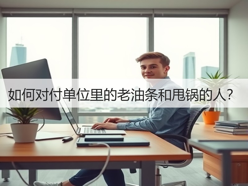 如何对付单位里的老油条和甩锅的人？