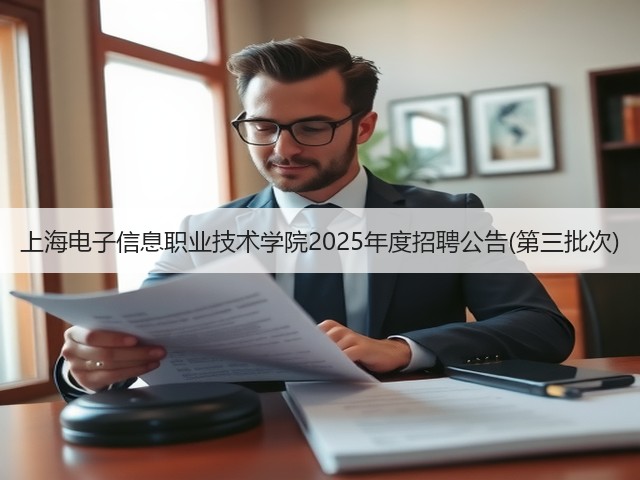 上海电子信息职业技术学院2025年度招聘公告(第三批次)(图2) 上海电子信息职业技术学院2025年度招聘公告(第三批次)(图2)