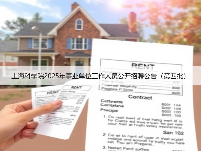 上海科学院2025年事业单位工作人员公开招聘公告（第四批）
