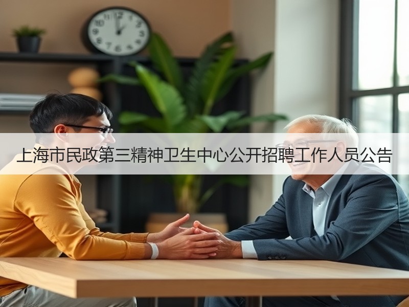 上海市民政第三精神卫生中心公开招聘工作人员公告