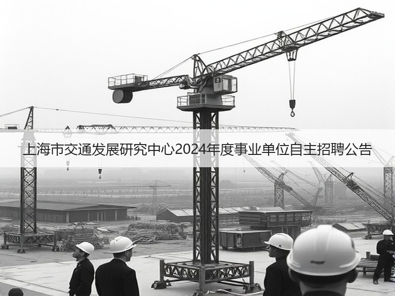 上海市交通发展研究中心2024年度事业单位自主招聘公告