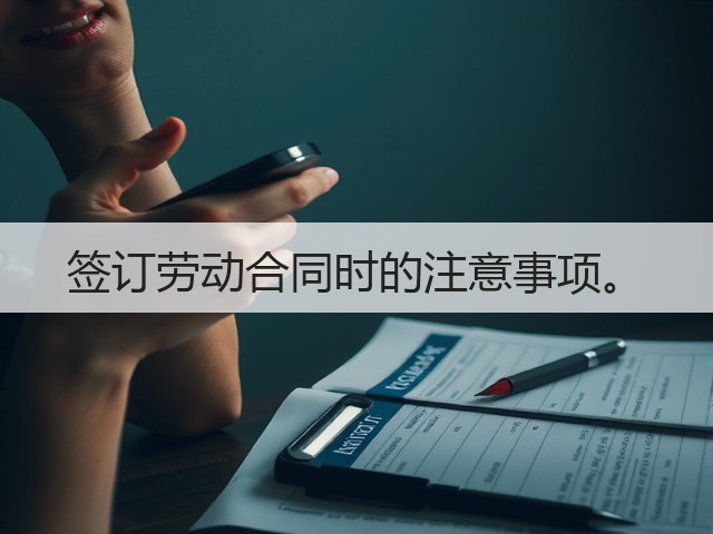 签订劳动合同时的注意事项。(图1) 签订劳动合同时的注意事项。(图1)