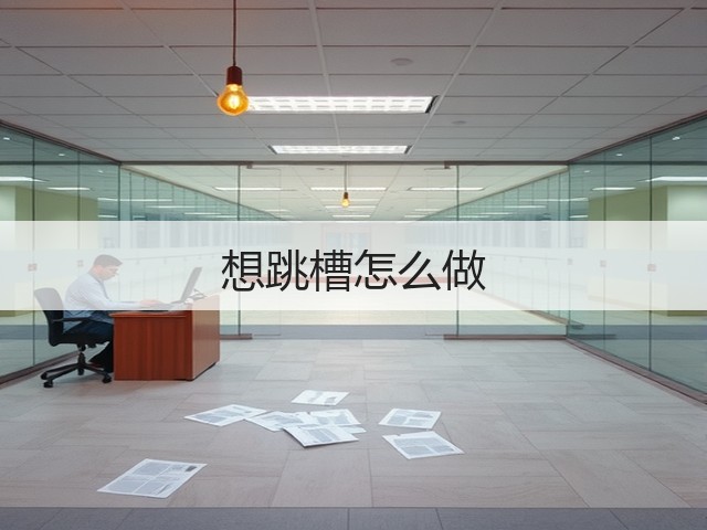 想跳槽怎么做(图1) 想跳槽怎么做(图1)