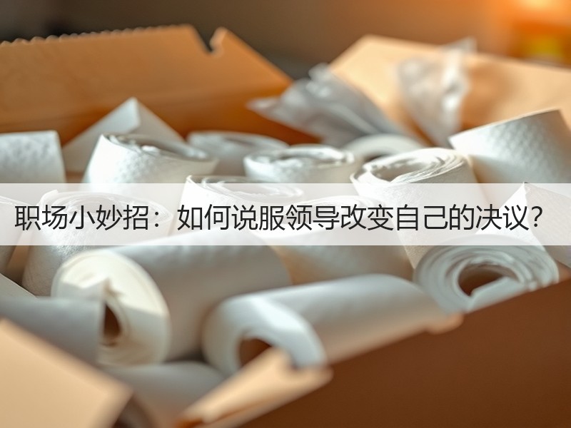 职场小妙招：如何说服领导改变自己的决议？