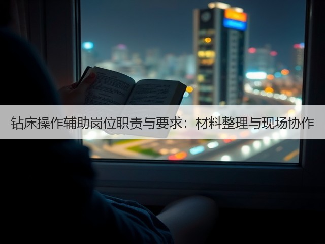 钻床操作辅助岗位职责与要求：材料整理与现场协作(图1)