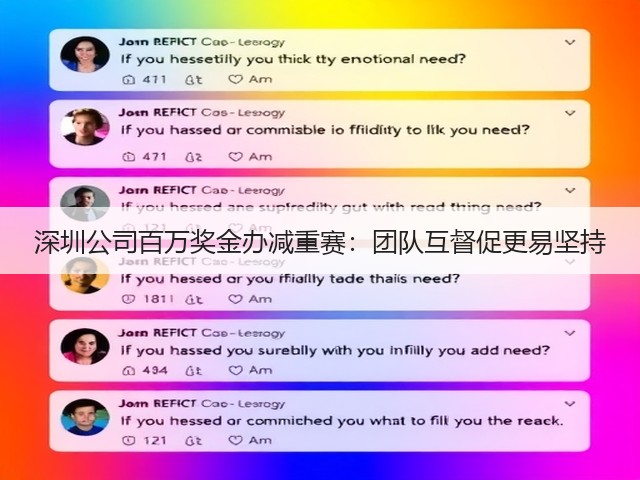 深圳公司百万奖金办减重赛:团队互督促更易坚持(图1) 深圳公司百万奖金办减重赛:团队互督促更易坚持(图1)