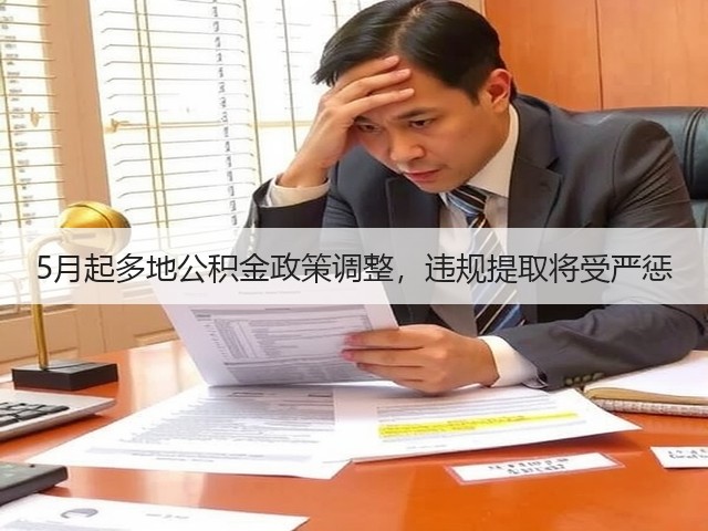 5月起多地公积金政策调整,违规提取将受严惩(图3) 5月起多地公积金政策调整,违规提取将受严惩(图3)