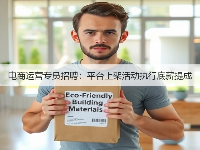 电商运营专员招聘：平台上架活动执行底薪提成(图1)