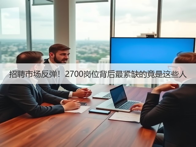 招聘市场反弹!2700岗位背后最紧缺的竟是这些人(图1) 招聘市场反弹!2700岗位背后最紧缺的竟是这些人(图1)