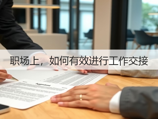 职场上,如何有效进行工作交接(图2) 职场上,如何有效进行工作交接(图2)