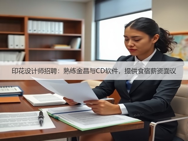 印花设计师招聘：熟练金昌与CD软件，提供食宿薪资面议(图3)