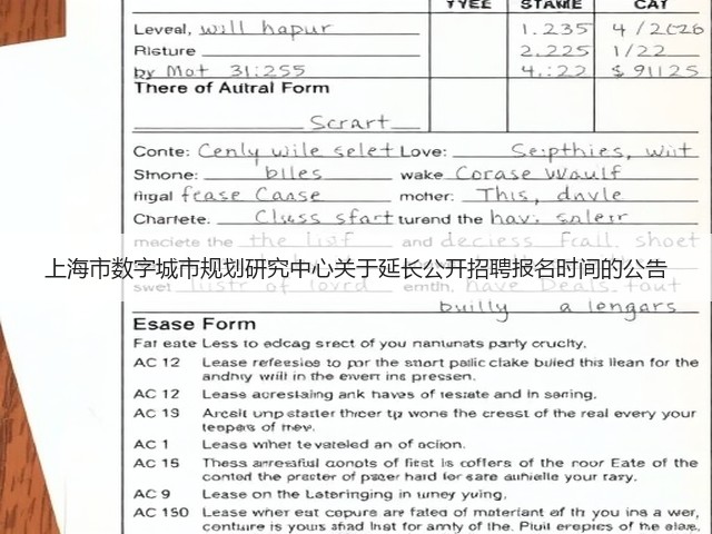 上海市数字城市规划研究中心关于延长公开招聘报名时间的公告(图1)