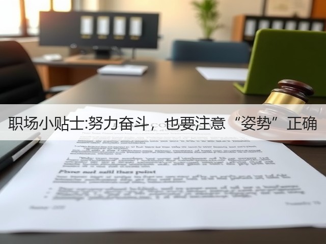 职场小贴士:努力奋斗,也要注意“姿势”正确(图3) 职场小贴士:努力奋斗,也要注意“姿势”正确(图3)
