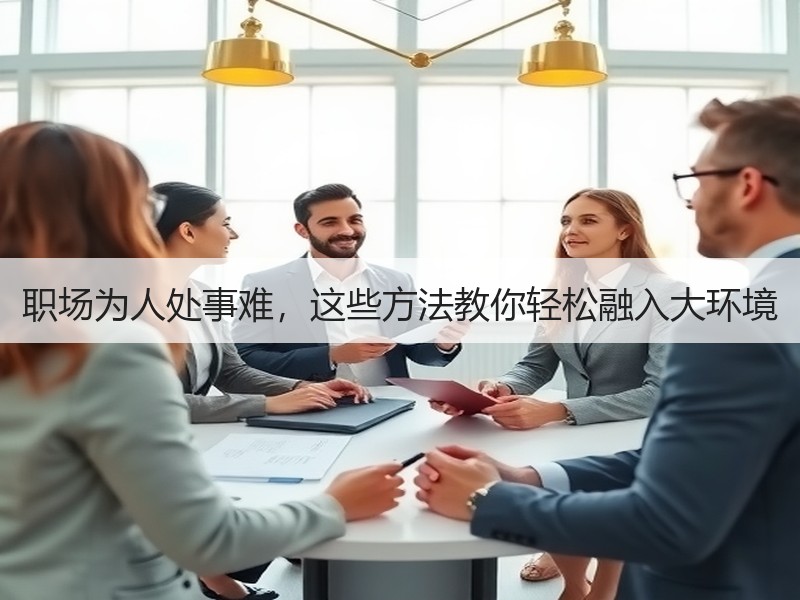 职场为人处事难，这些方法教你轻松融入大环境