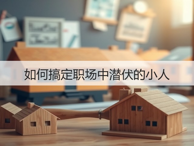 如何搞定职场中潜伏的小人(图1) 如何搞定职场中潜伏的小人(图1)