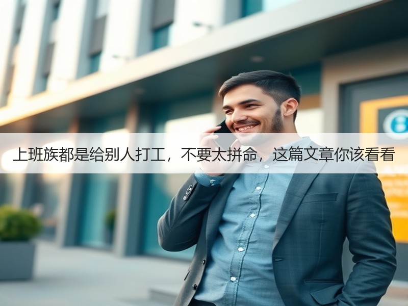 上班族都是给别人打工，不要太拼命，这篇文章你该看看