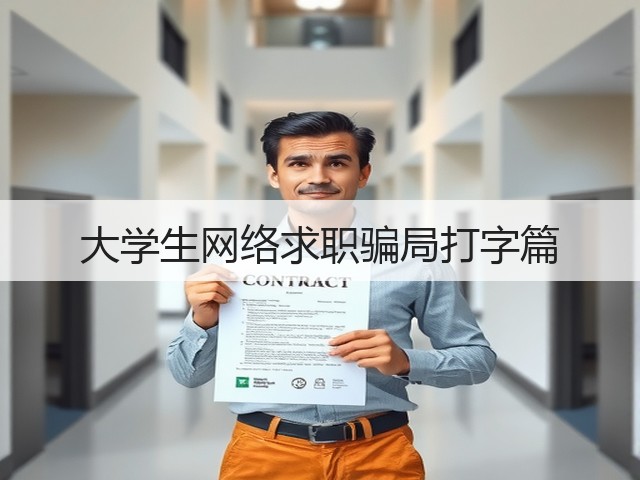 大学生网络求职骗局打字篇(图3) 大学生网络求职骗局打字篇(图3)